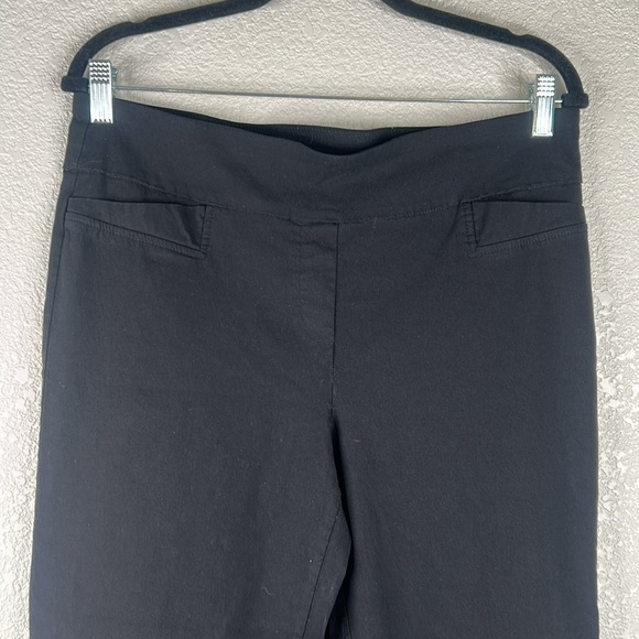 Zac & Rachel Black Pull On Classic Business Career Minimalist Pants Size 12 - Picture 2 of 6
